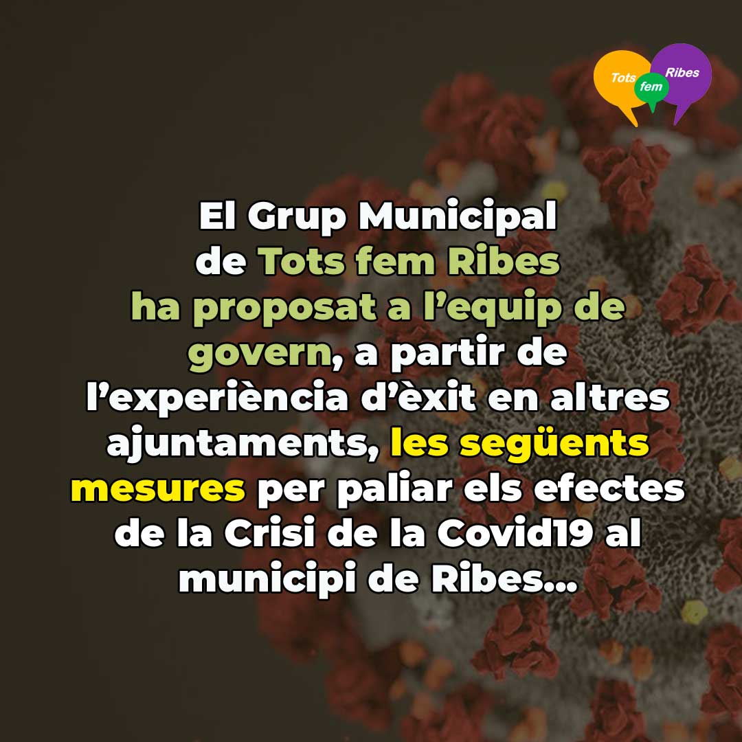 Proposta de mesures econòmiques per paliar la crisi de la Covid19 a famílies i empreses de Ribes de Freser afectades