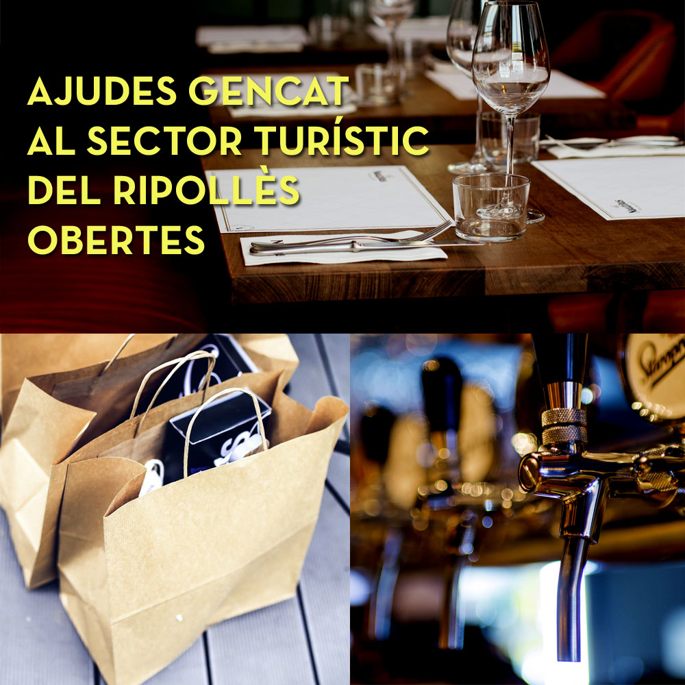 Ajudes de la Generalitat al Sector Turístic, Comerç, Restauració i Serveis OBERTES